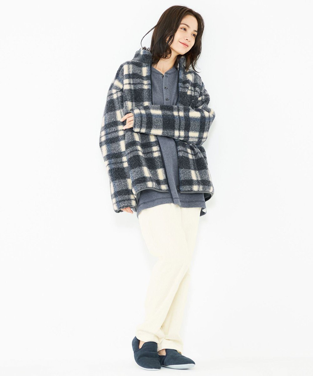 JOSEPH ABBOUD MOUNTAIN 【SPACE／UNISEX】ボアチェック ブルゾン 