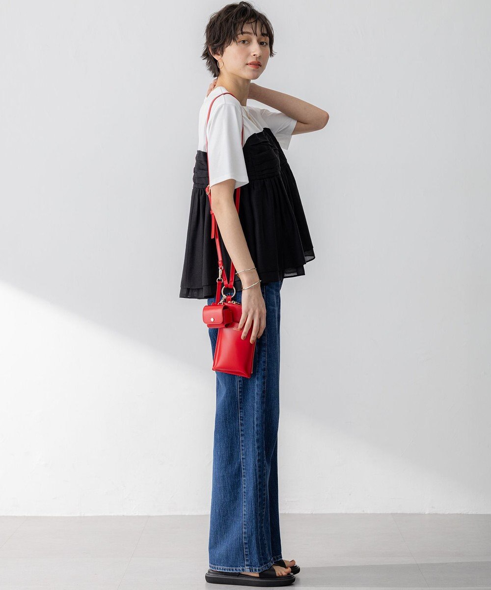 23区 【RED CARD TOKYO×23区/VERY3月号掲載】デニム ライン ワイドパンツ 