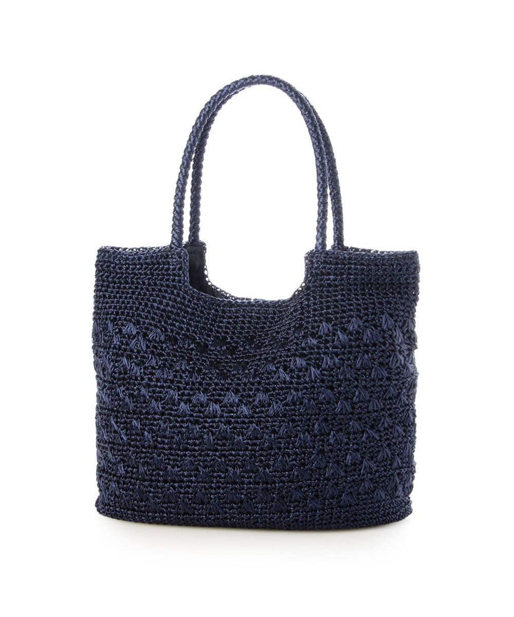 UNBILLION カシュカシュ cachecache / メタリックコード柄編みトートバッグ 