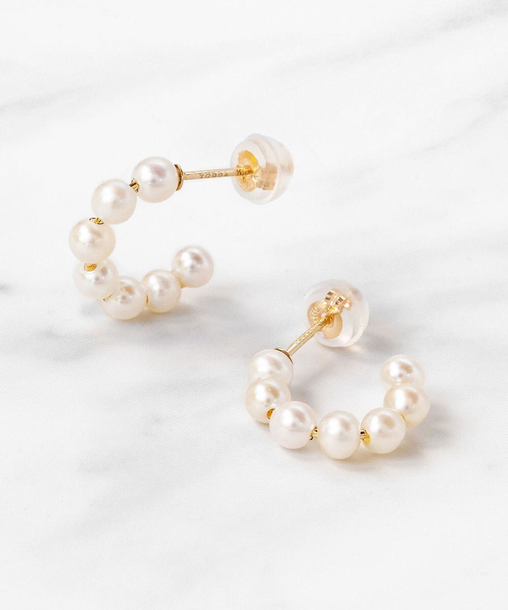 TOCCA 【WEB限定】FRILL PEARL PIERCED EARRINGS K10 淡水パール ピアス 