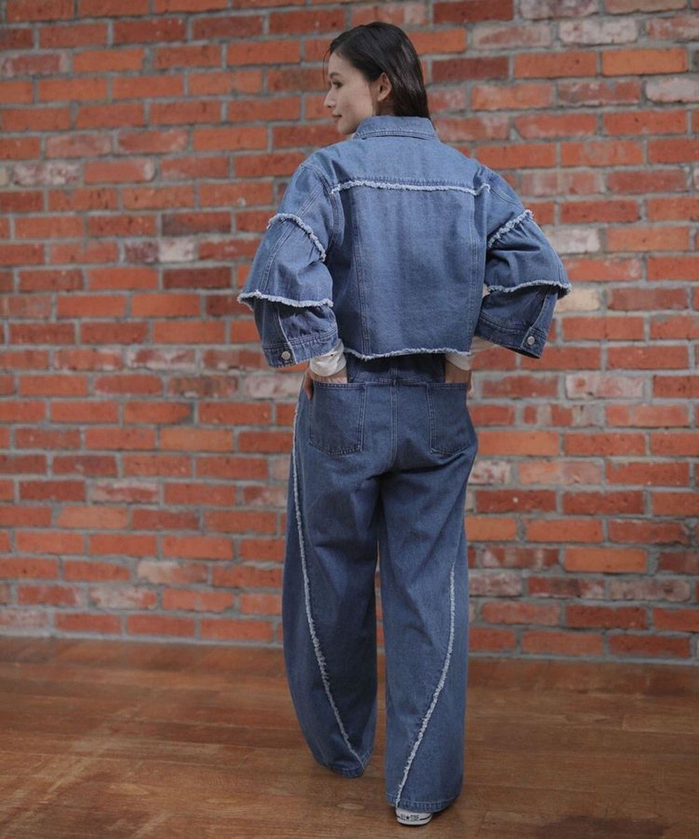 Green Parks ・ＤＯＵＢＬＥ　ＦＬＡＧＳ　フレアスリーブＧジャン 