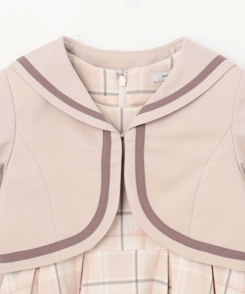 ANY KIDS ジャケット付き チェック ワンピース 