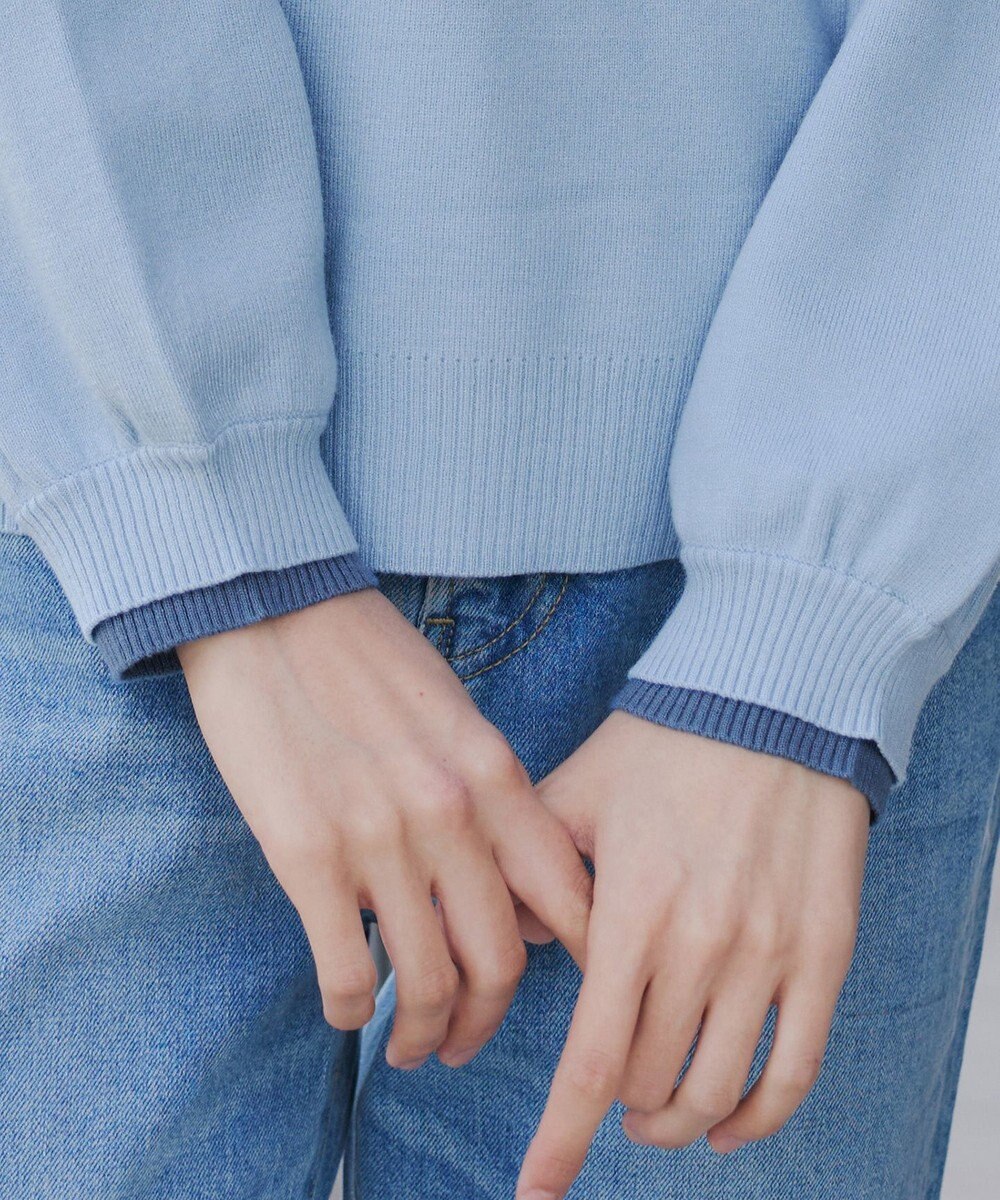 Tiaclasse 【洗える】配色ニットトップスプルオーバー 