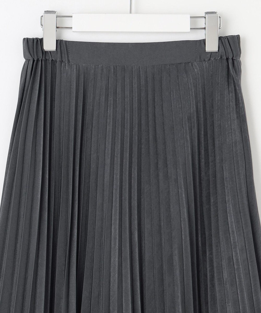 J.PRESS LADIES 【洗える】マロンサテン プリーツ スカート 