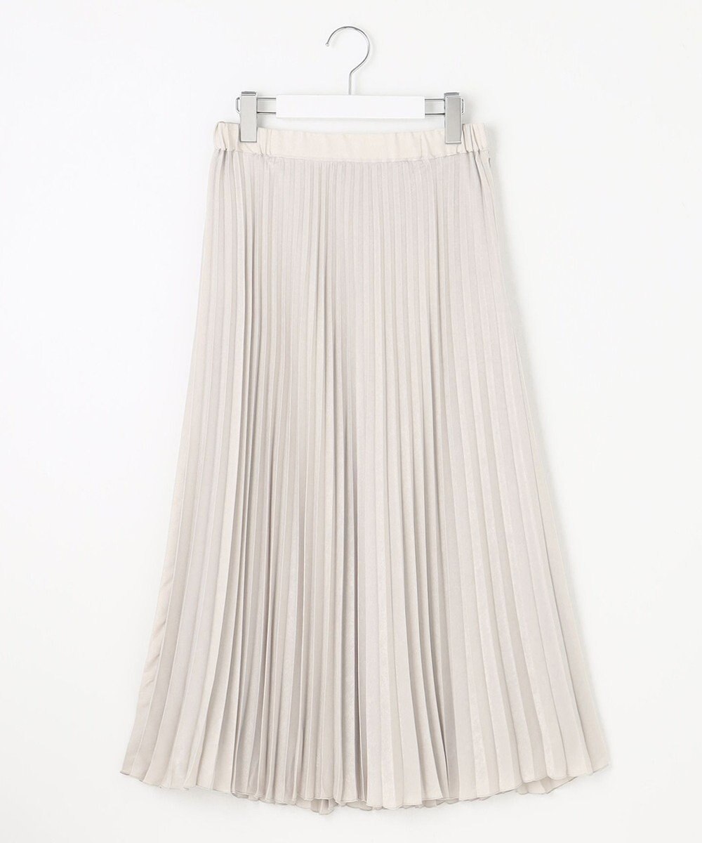 J.PRESS LADIES 【洗える】マロンサテン プリーツ スカート 