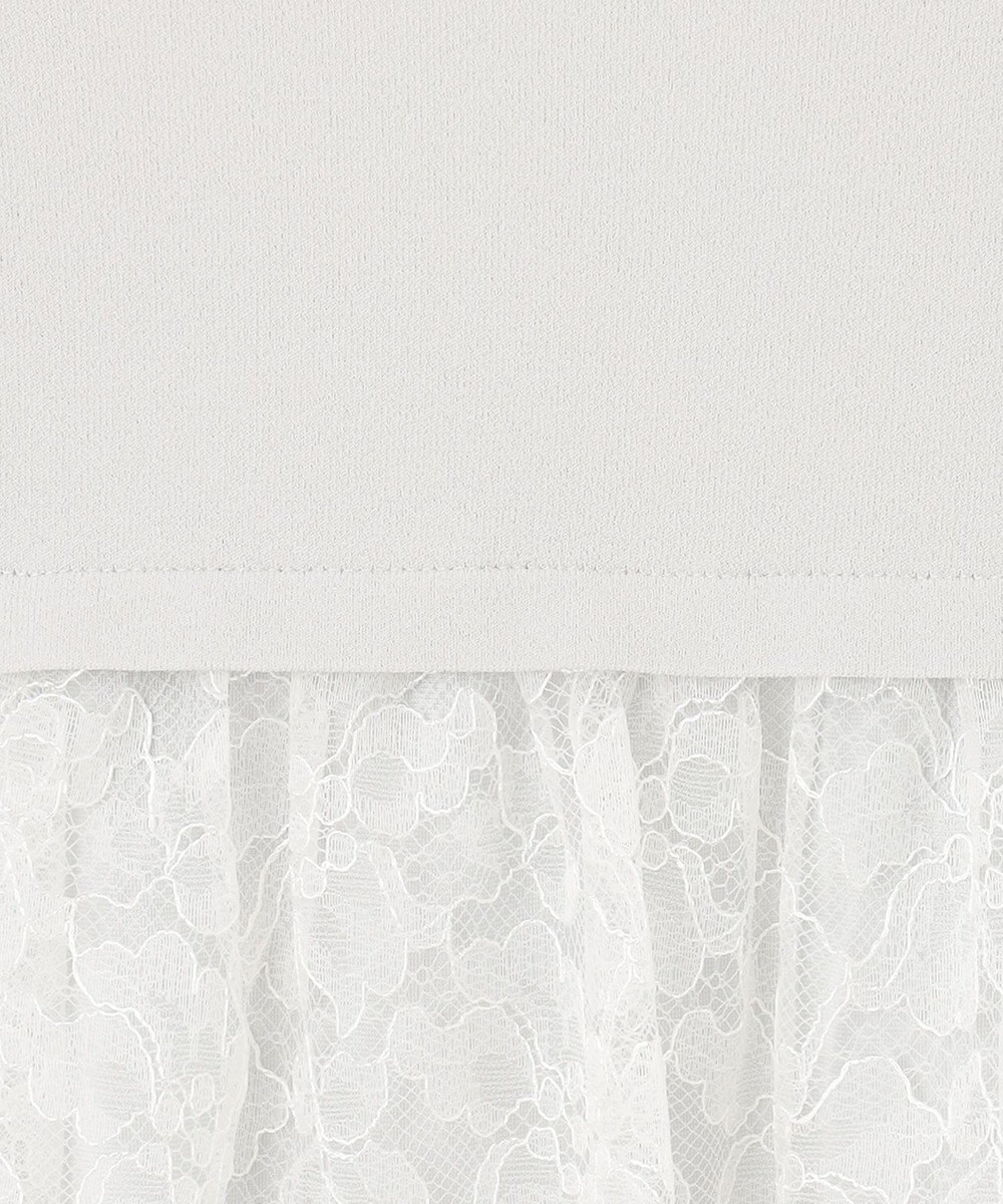 自由区 【洗える】クレープストレッチ バックレース ニット 