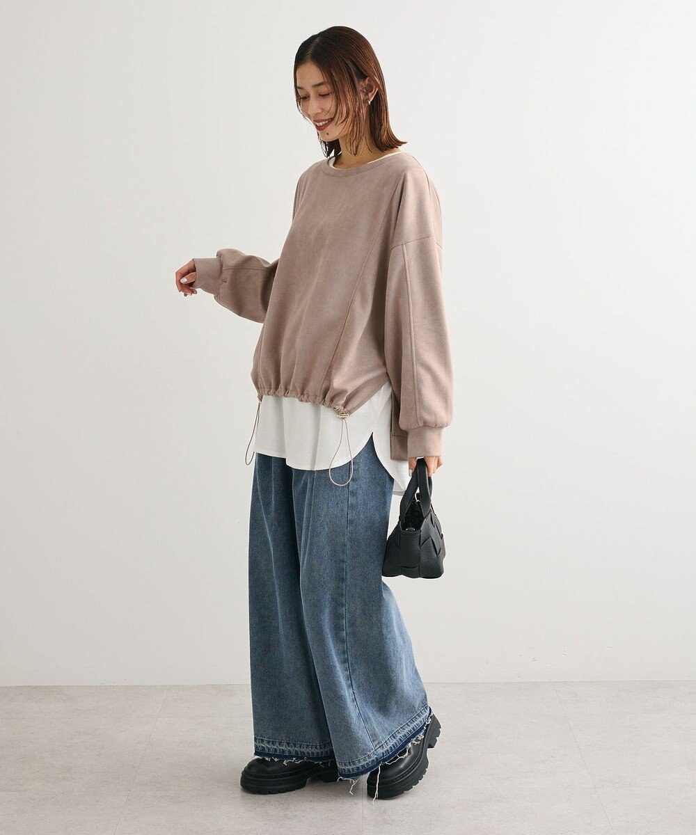 Green Parks なめらかタッチスウェード調ドロストプルオーハ 