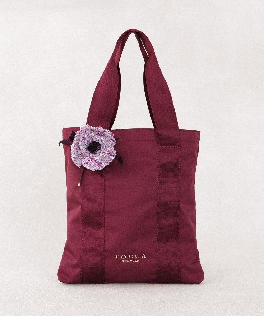 TOCCA 【アップサイクルコサージュ付き・美香＆Lovécoコラボ・数量限定・A4サイズ対応】FLOWER IN HEART BAG バッグ 