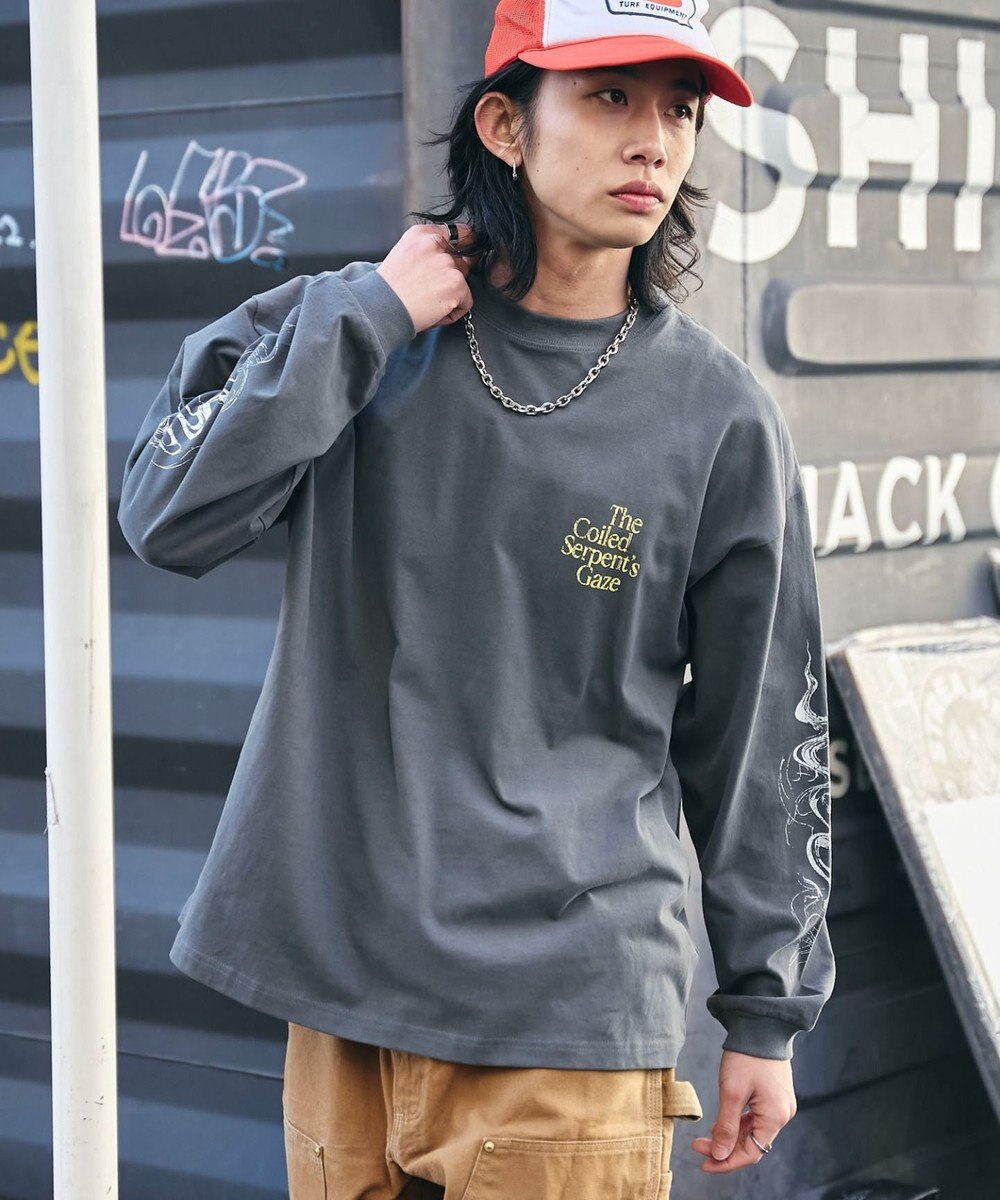 WEGO 【ユニセックス着用ITEM/MLサイズ展開】ヴィンテージライクグラフィックT（LS） 