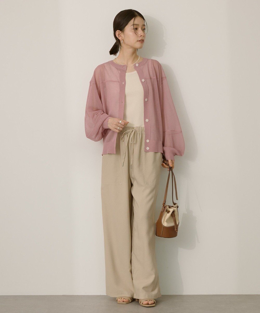 AMERICAN HOLIC 【WEB限定】【接触冷感】2WAYシアーニットカーディガン 