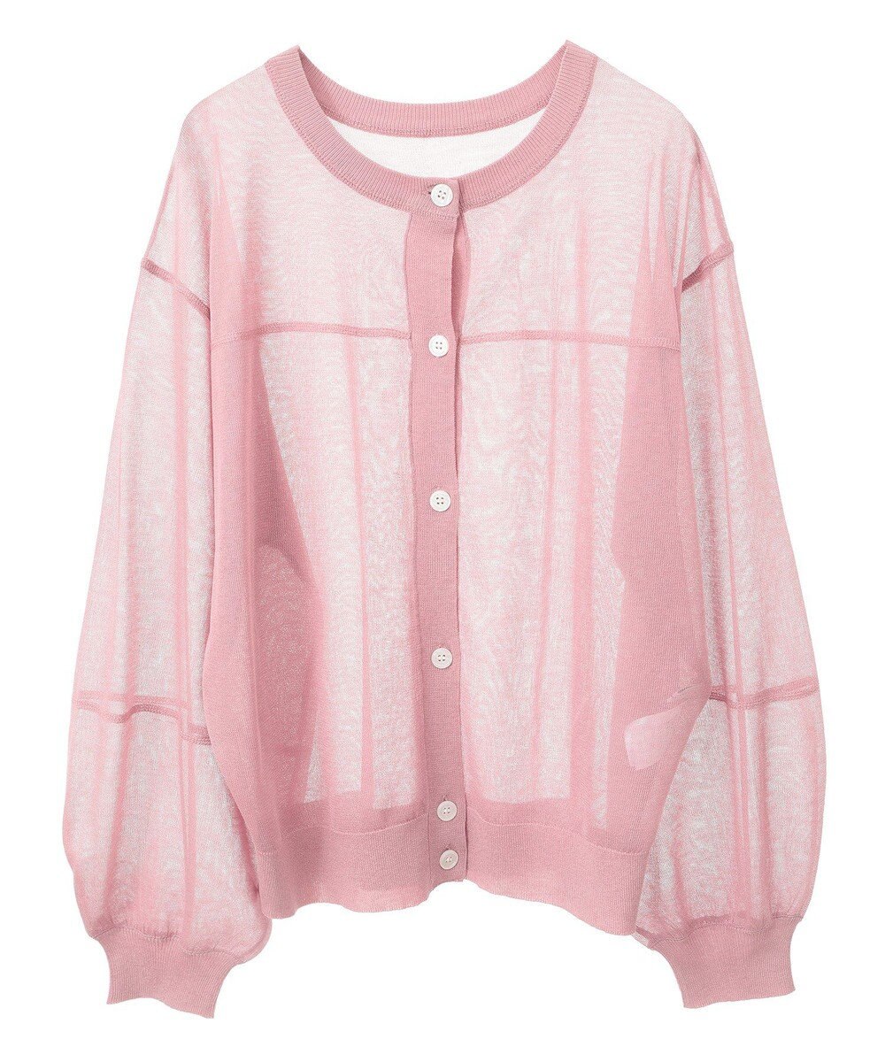 AMERICAN HOLIC 【WEB限定】【接触冷感】2WAYシアーニットカーディガン 