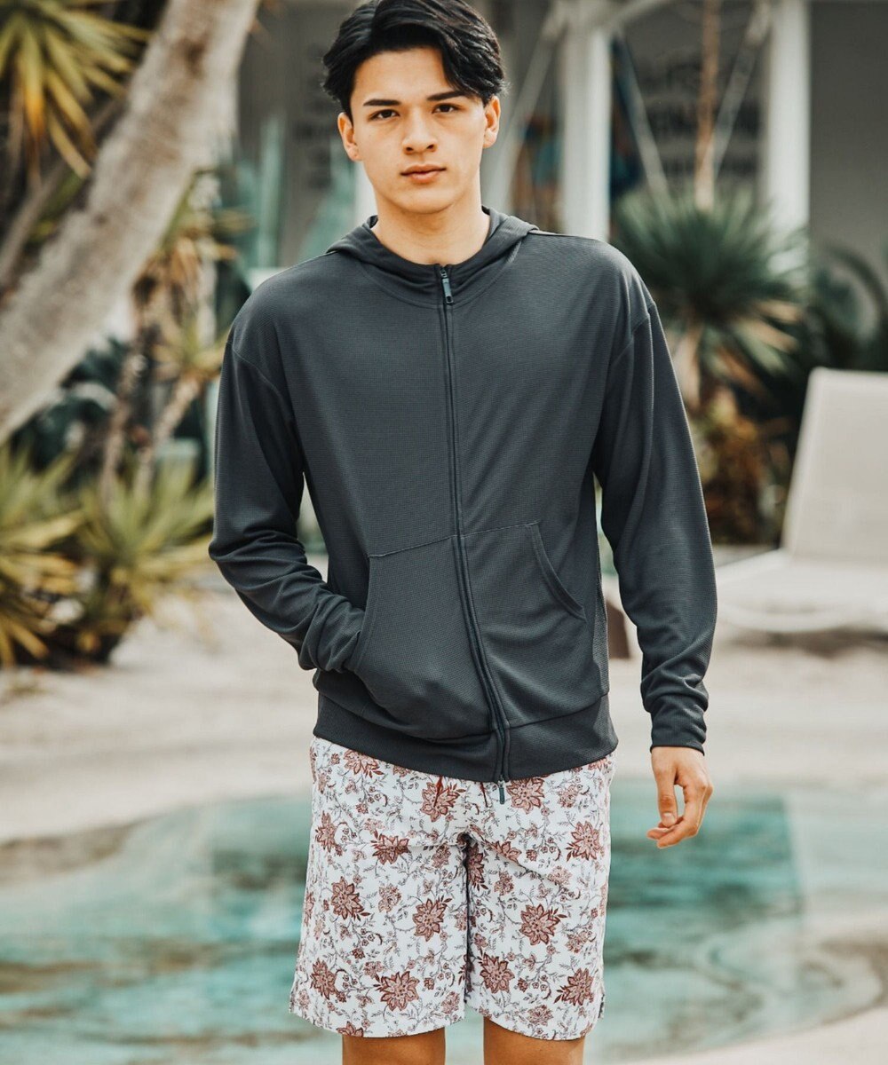 San-ai Resort（三愛水着楽園） ★新色ブルー入荷【UPF50＋】　ユニセックス　サーマルラッシュパーカー　S・M・L　【Reir（レイール）】 