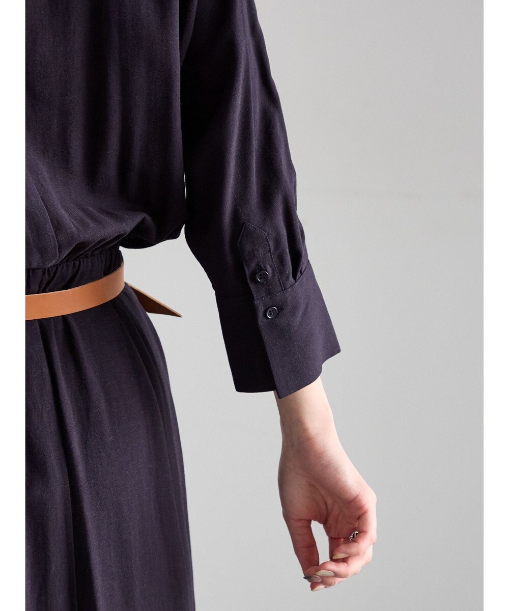 Te chichi ベルト付きレーヨンリネンシャツワンピース 