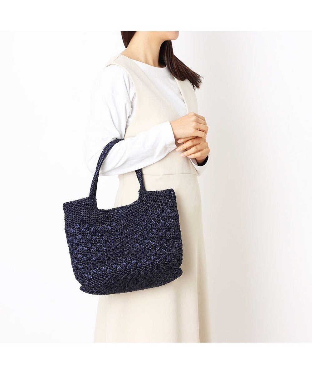 UNBILLION カシュカシュ cachecache / メタリックコード柄編みトートバッグ 