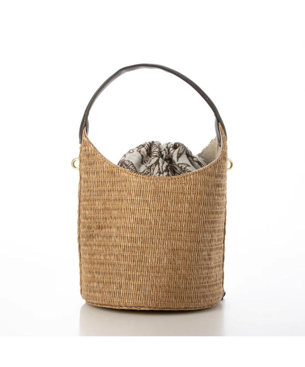 UNBILLION cachecache ジャガード巾着付きポリプロピレンバケツバッグ 