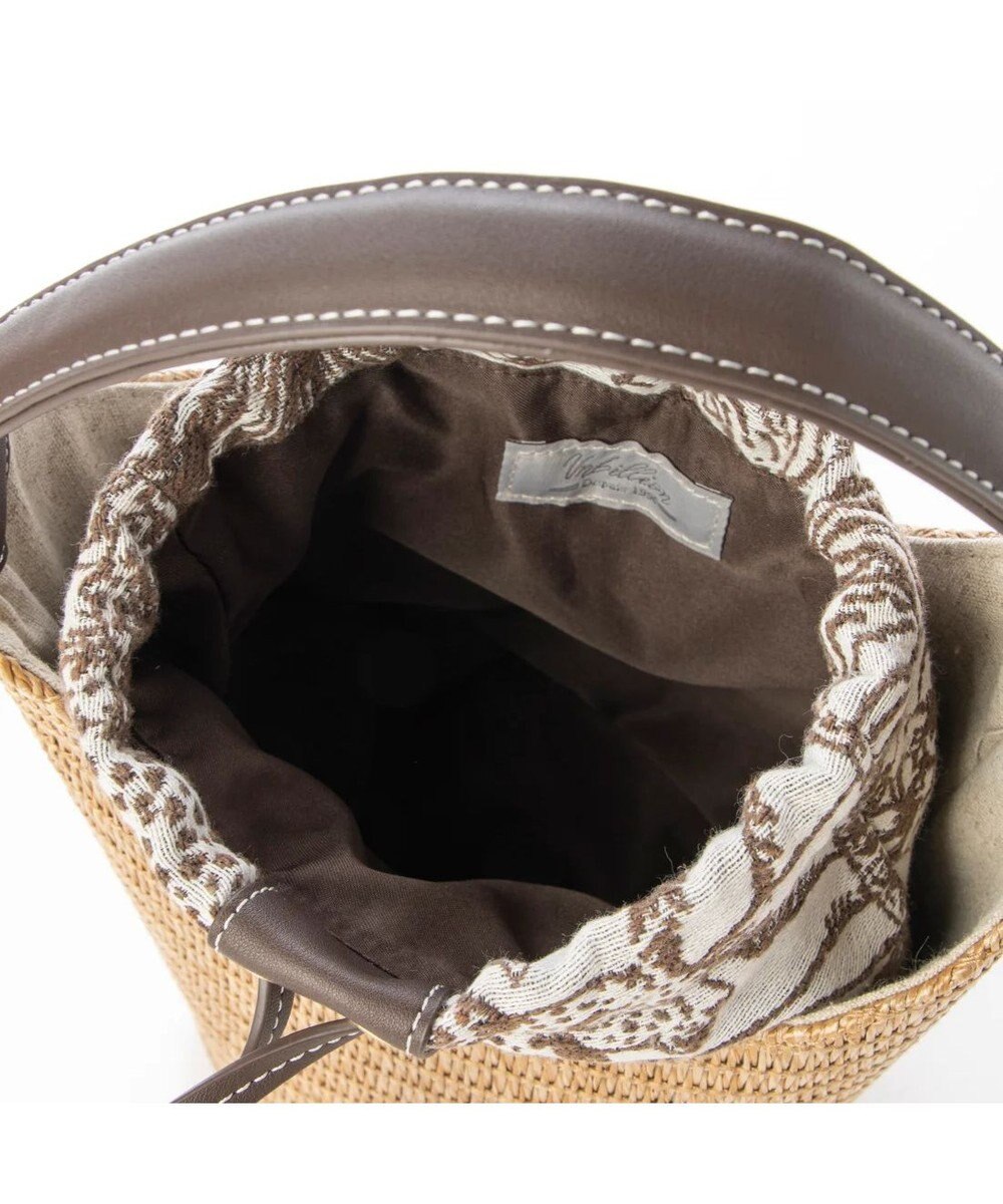 UNBILLION cachecache ジャガード巾着付きポリプロピレンバケツバッグ 