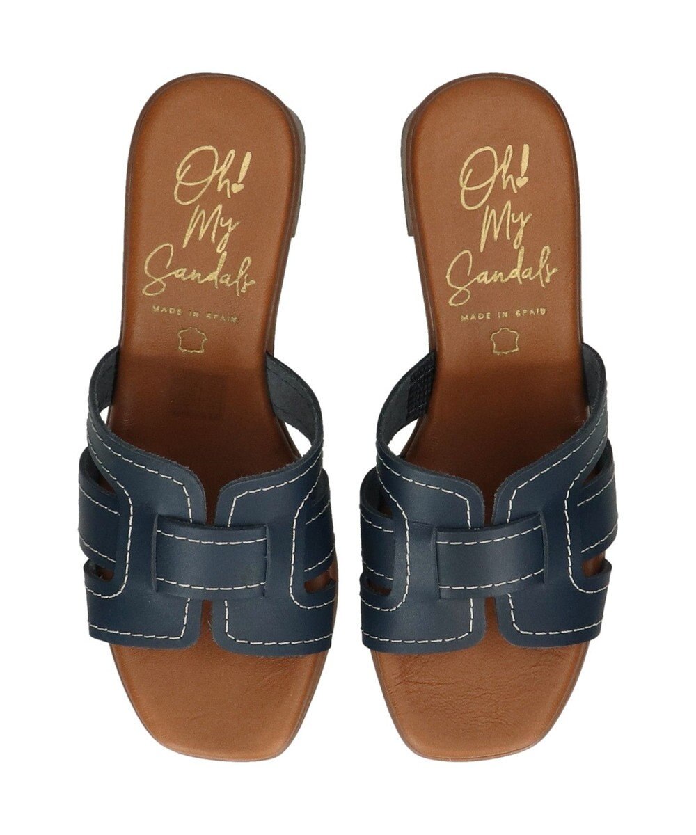 INTER-CHAUSSURES 【Oh my Sandals】チャンキーヒールレザーサンダル 