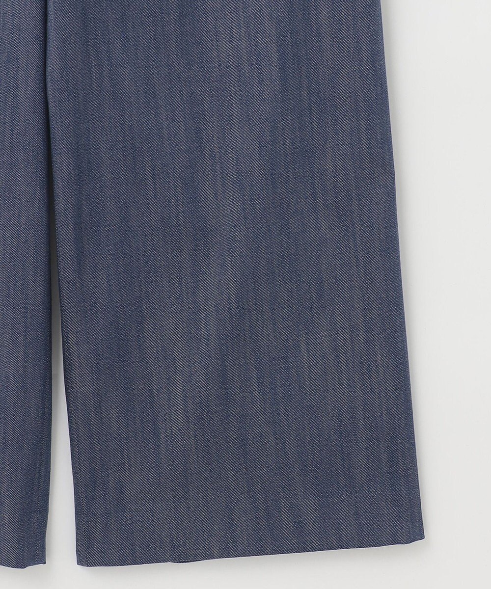 J.PRESS LADIES 【洗える】セルロースシャンブレー セミワイド マリン パンツ 