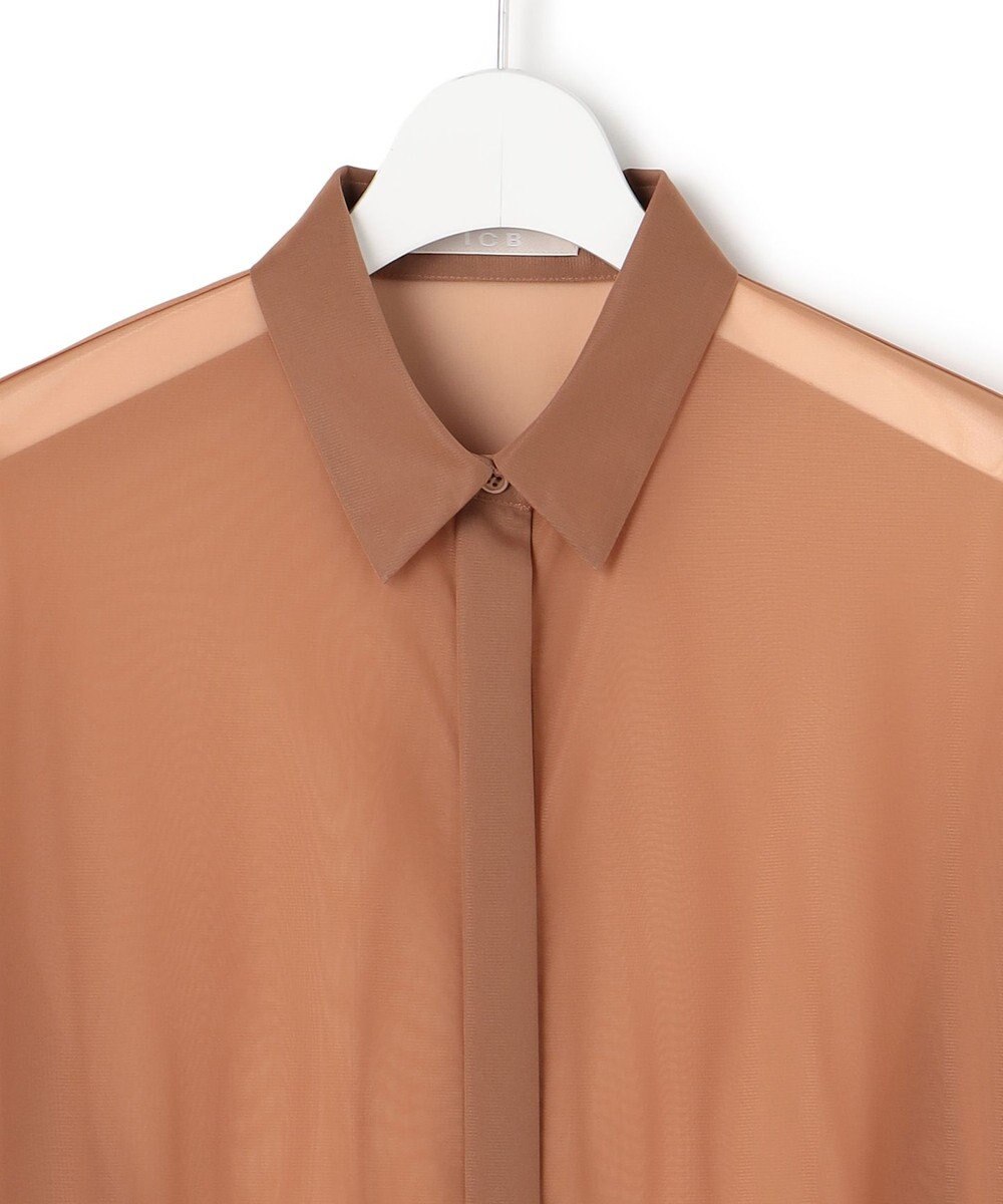 ICB L ハイゲージチュール ロングシャツ 