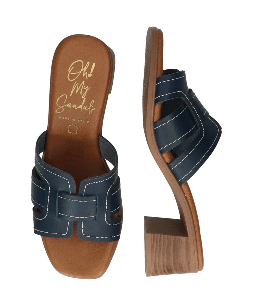 INTER-CHAUSSURES 【Oh my Sandals】チャンキーヒールレザーサンダル 