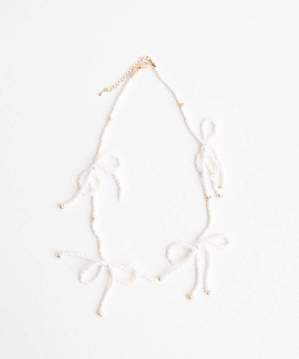 WEGO Lビーズリボンネックレス 