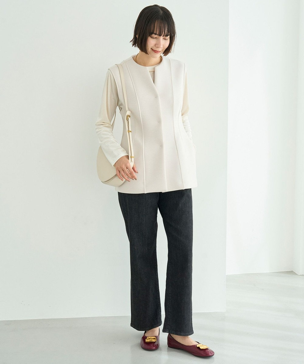 UNFILO L 【VERY×UNFILOコラボ】BEAUTY FORM JERSEY+ ペプラムジレ 