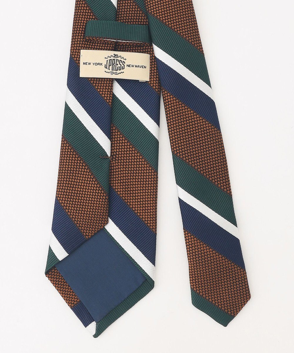 J.PRESS MEN 【JAPANESE SILK FRESCO TIE COLLECTION】マルチストライプ ネクタイ 