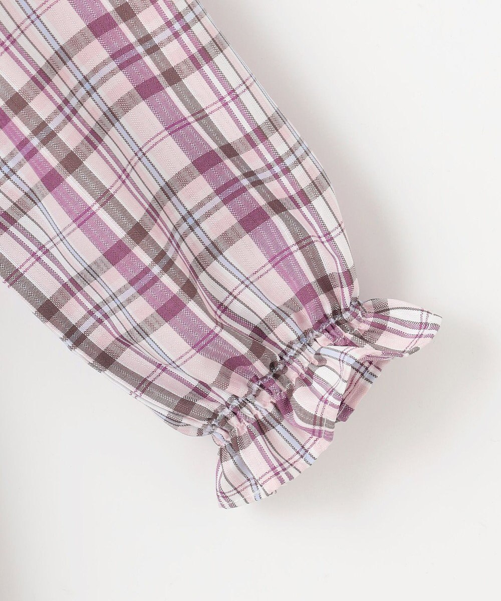 ANY KIDS チェックドッキングワンピース 