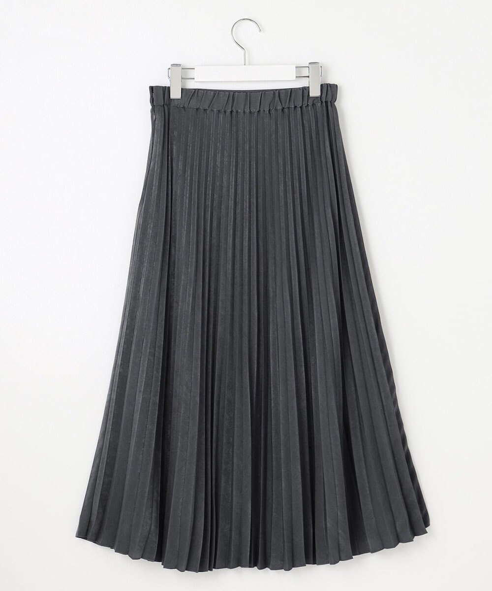 J.PRESS LADIES 【洗える】マロンサテン プリーツ スカート 