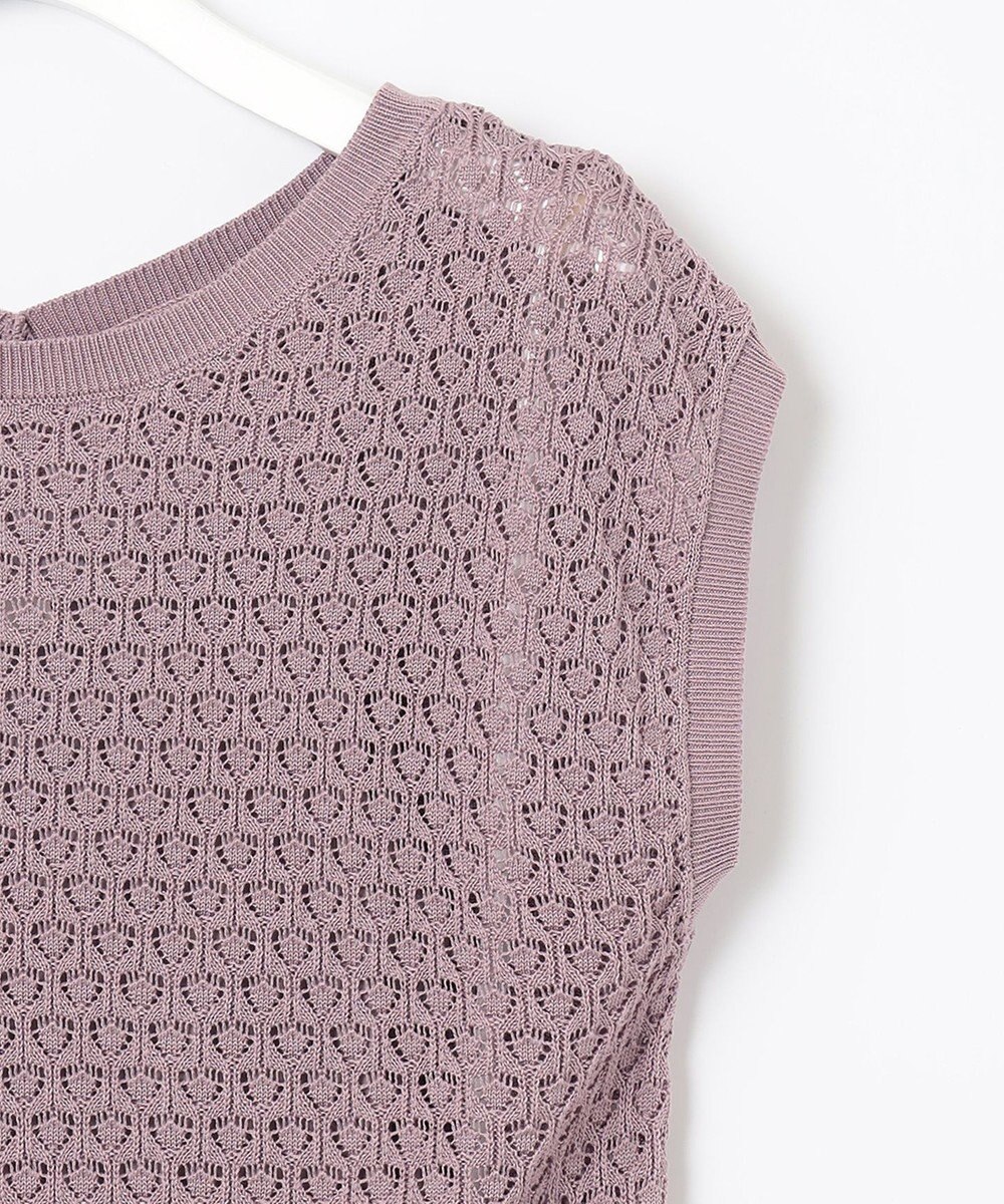 Feroux 【洗える】透かし編みニット ワンピース 