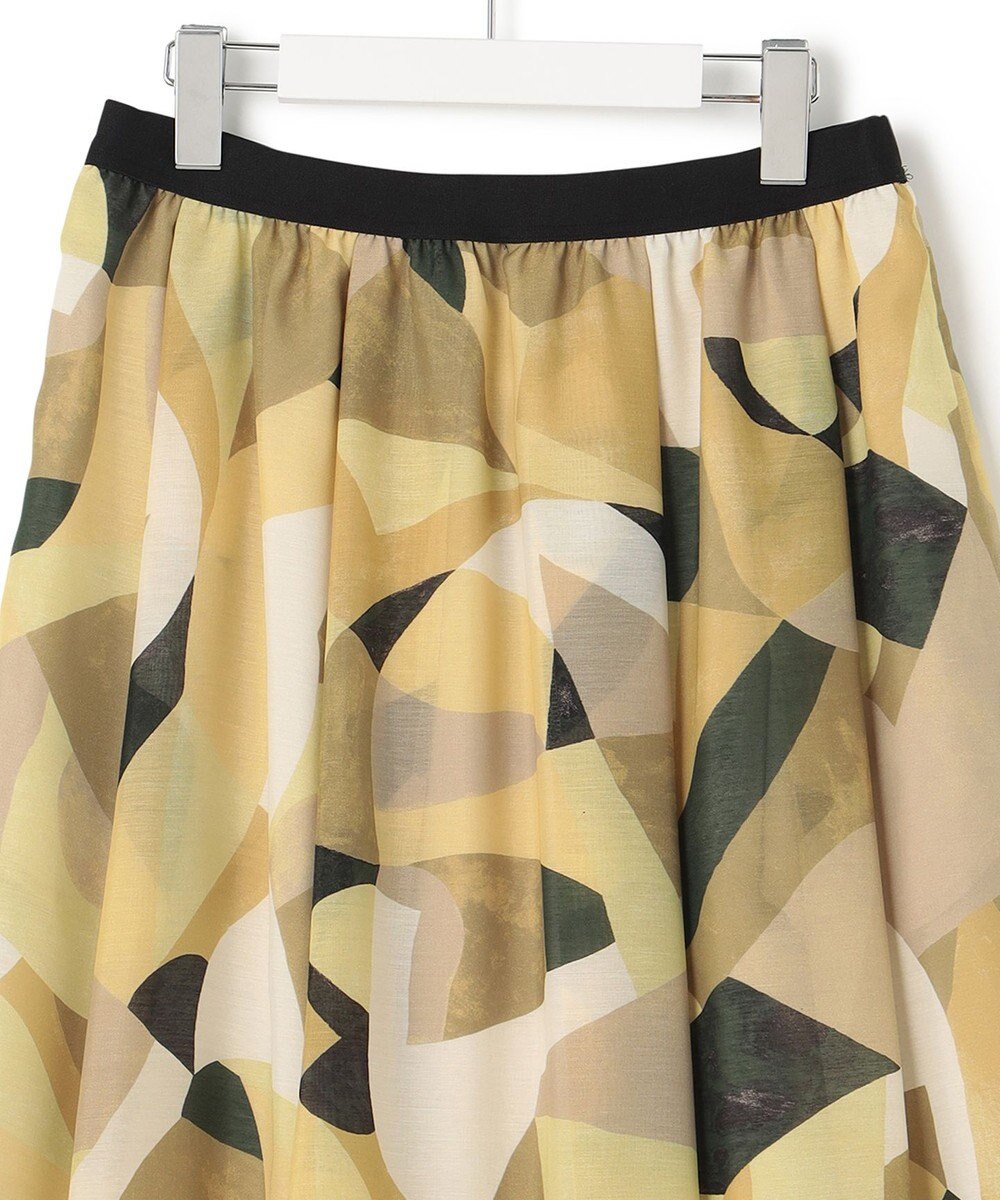 23区 S 【洗える】Pilatプリント ギャザー スカート 