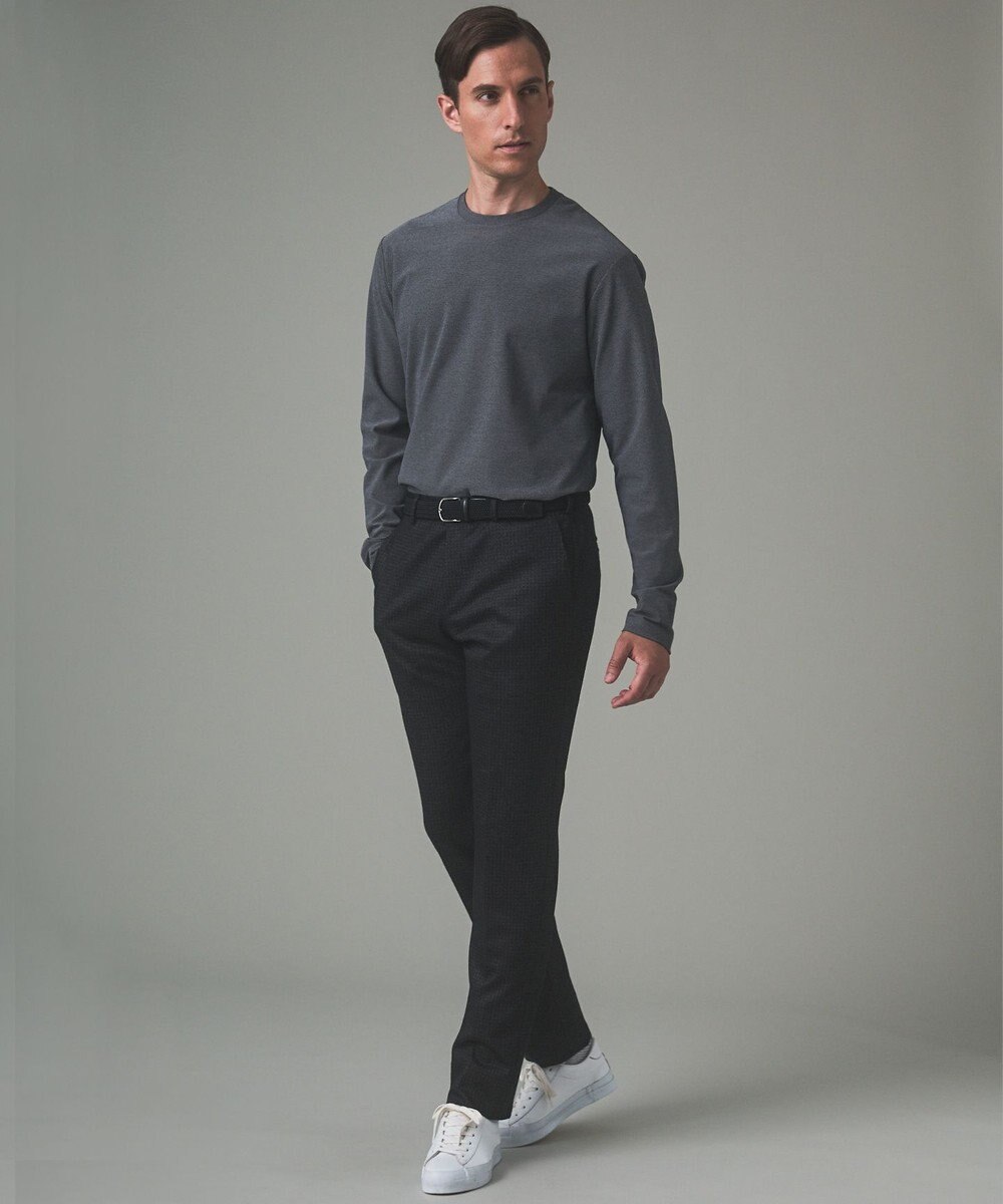 GOTAIRIKU ジャケットのインナーに最適【WEB&一部店舗限定】キレイ目 鹿の子 ビズ長袖Tシャツ 