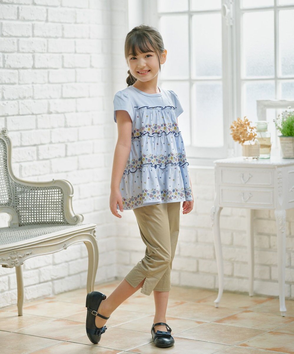 組曲 KIDS 【150-160㎝】ティアードフラワー チュニック 