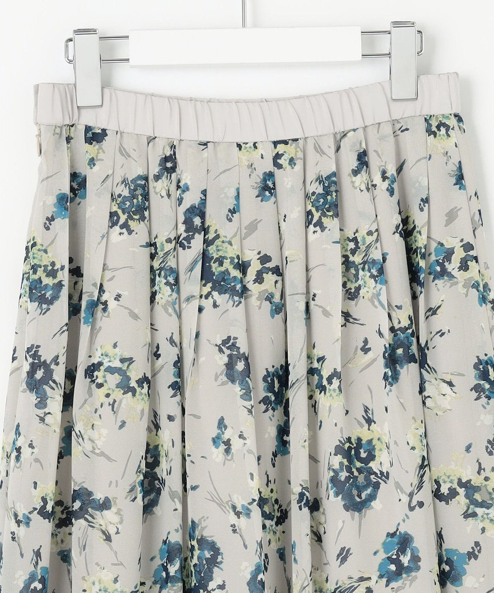 自由区 L 【洗える】オータムダリアプリント スカート 