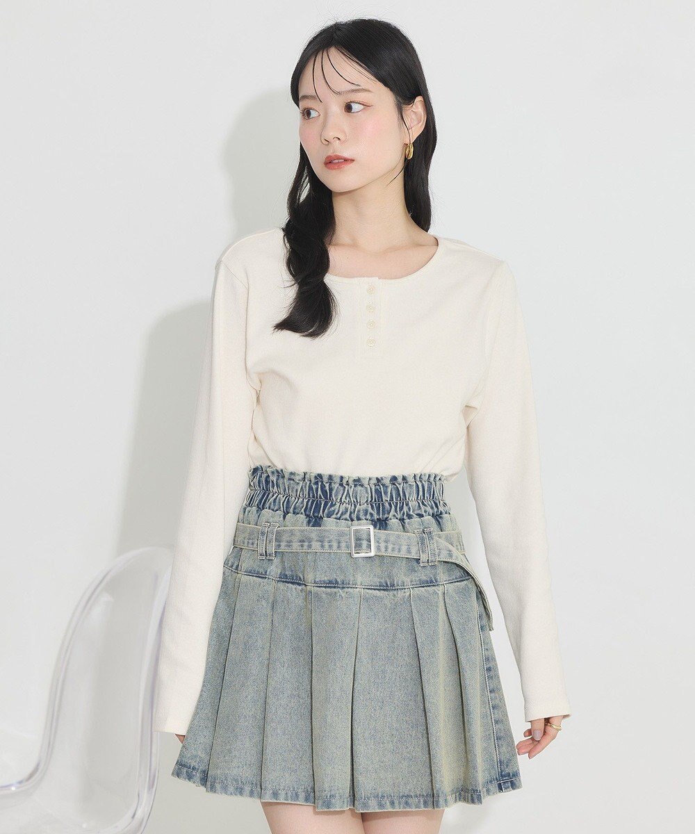 earth music&ecology ２ＷＡＹ釦リブプルオーバー 