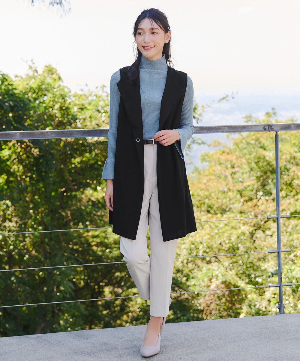 Tiaclasse 【小倉優子さん着用・ダブルクロス・洗える】テーパードパンツ 