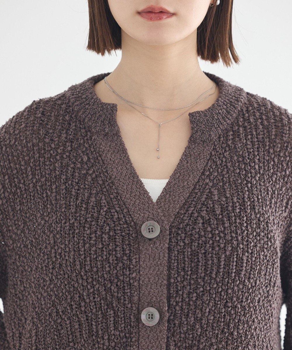 earth music&ecology 【予約】ぽんぽんスキッパーカーディガン 