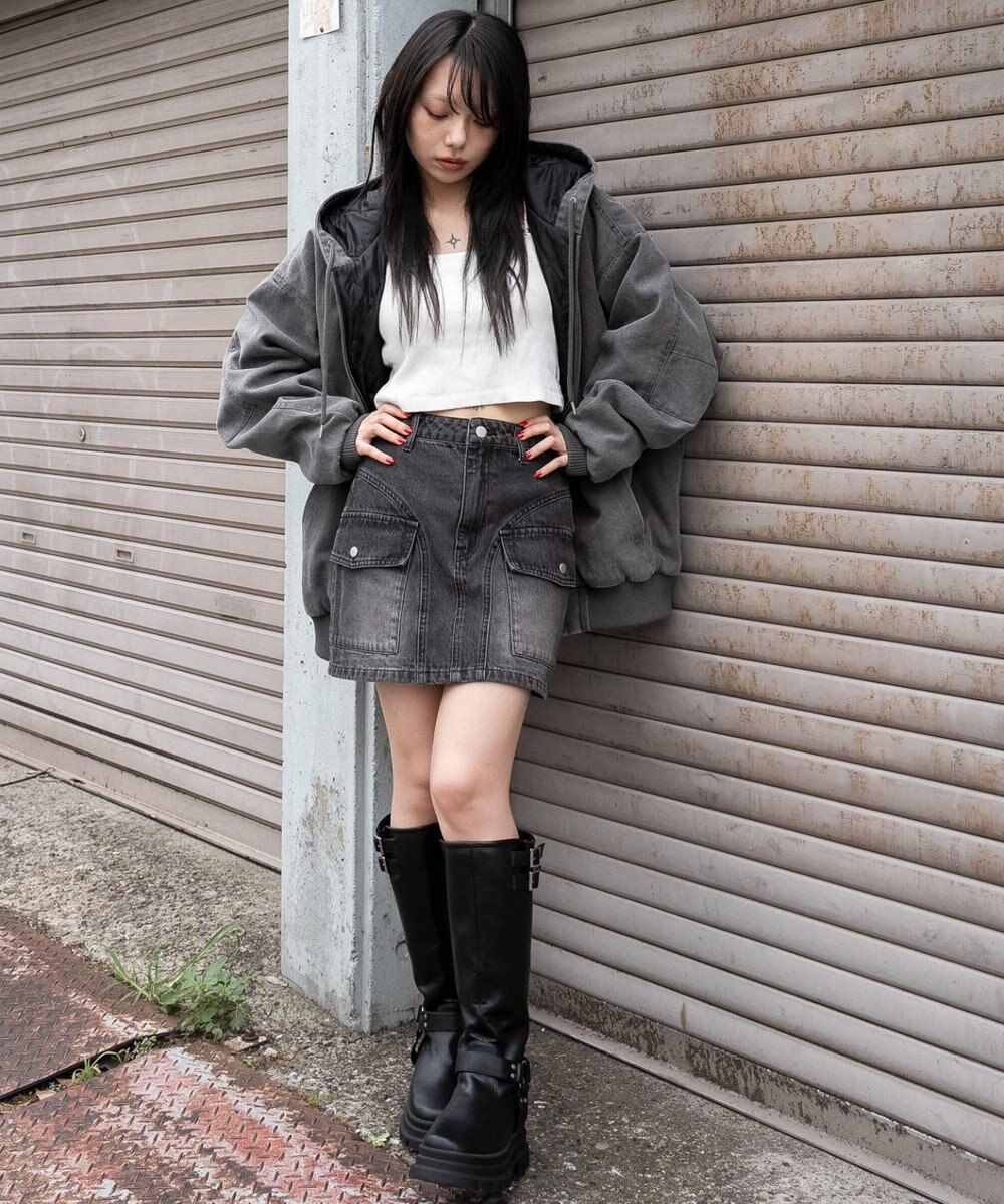 WEGO ワーカーズキルトフードブルゾン 