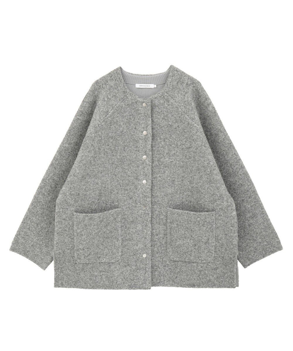 AMERICAN HOLIC Wフェイスラグランニットコーディガン 