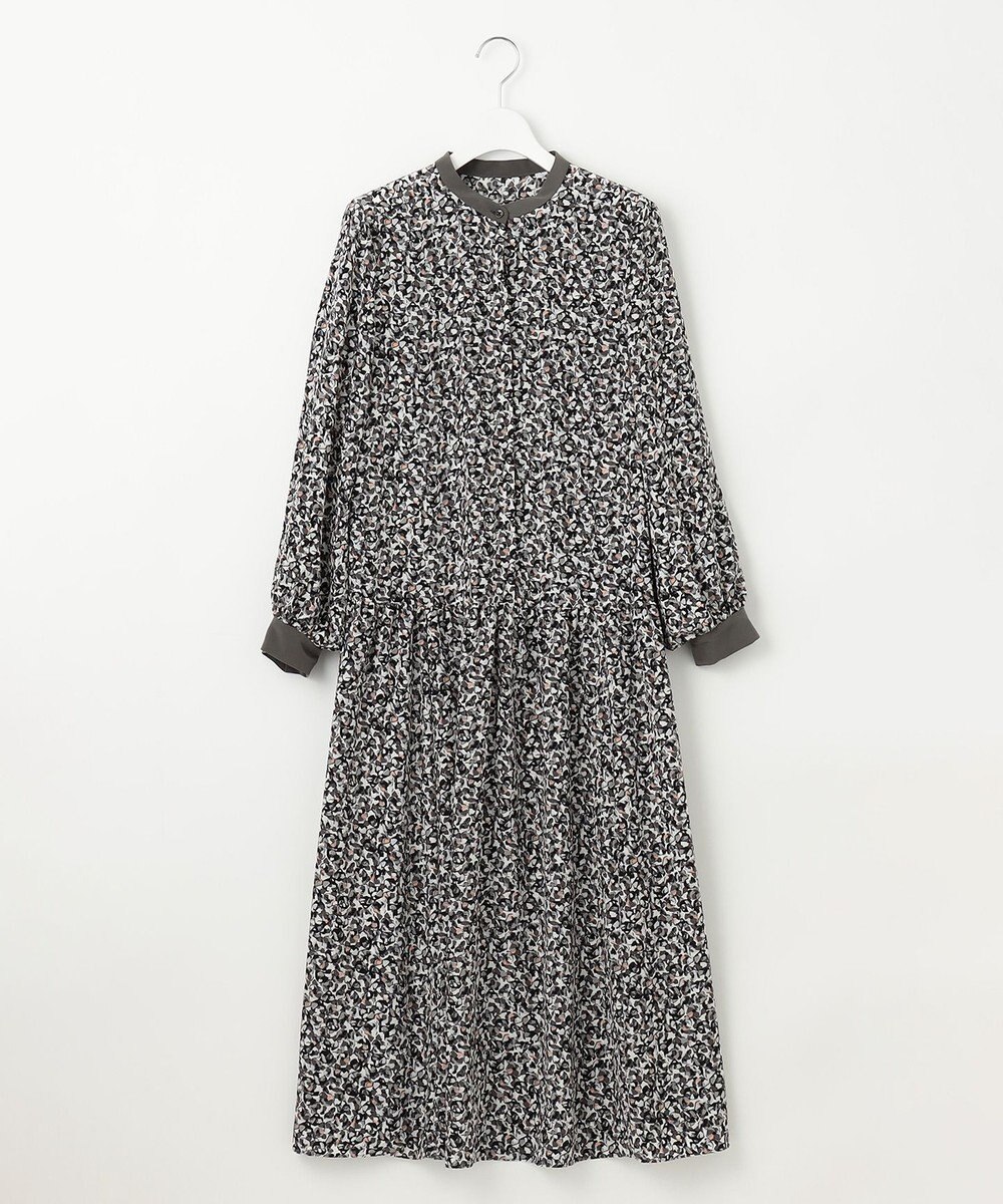 自由区 S 【洗える】フラワーペタルプリント ワンピース 