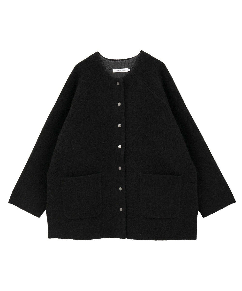AMERICAN HOLIC Wフェイスラグランニットコーディガン 