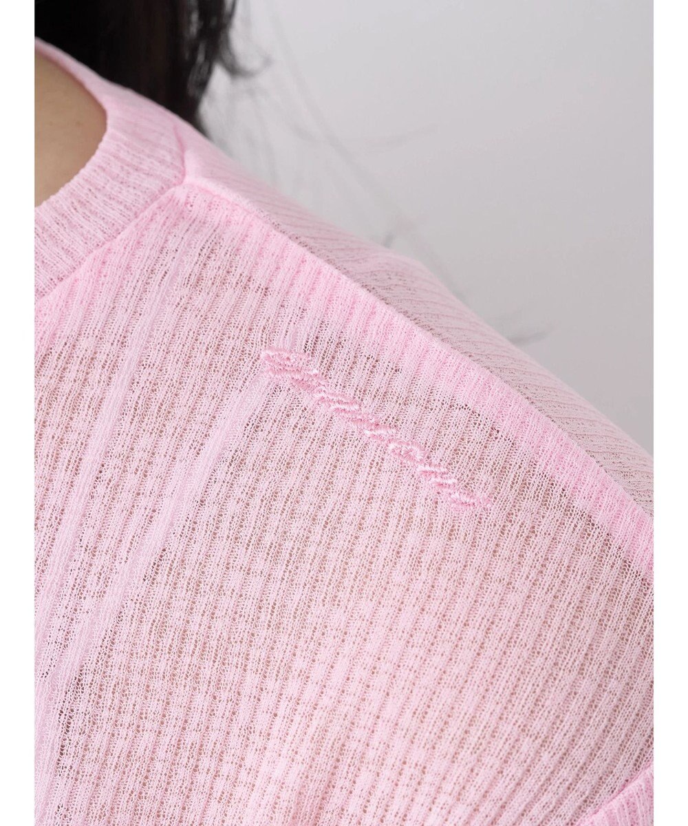 earth music&ecology シアーリブロゴ刺繍プルオーバー 