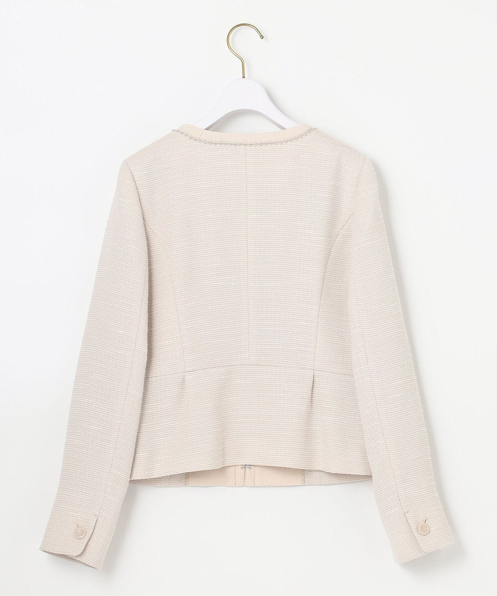 ANY SIS 【セットアップ対応】リップルボーダー ノーカラー ジャケット 