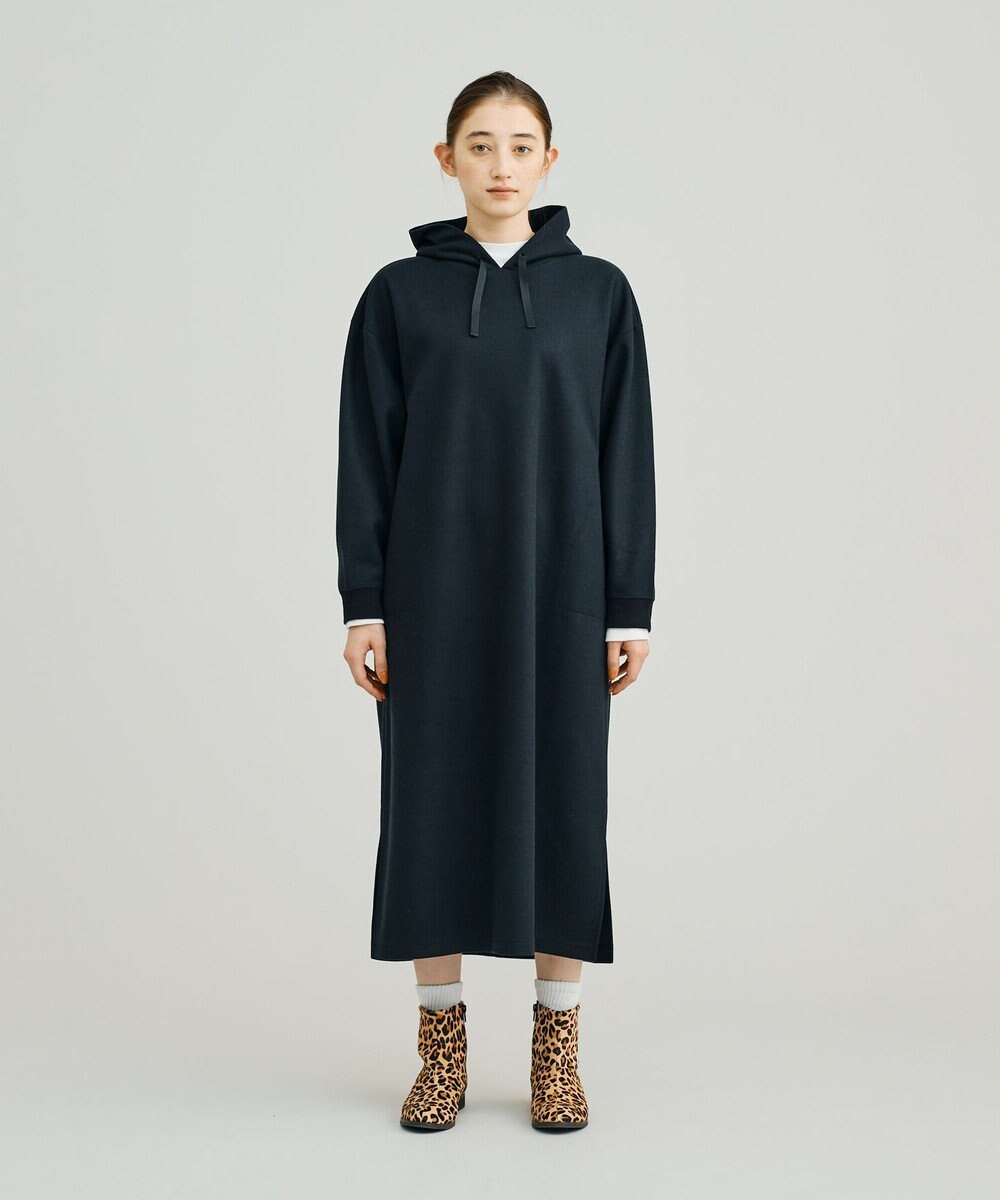 J.PRESS YORK STREET 【WOMEN】NEEDLE JERSEY フード付きワンピース 