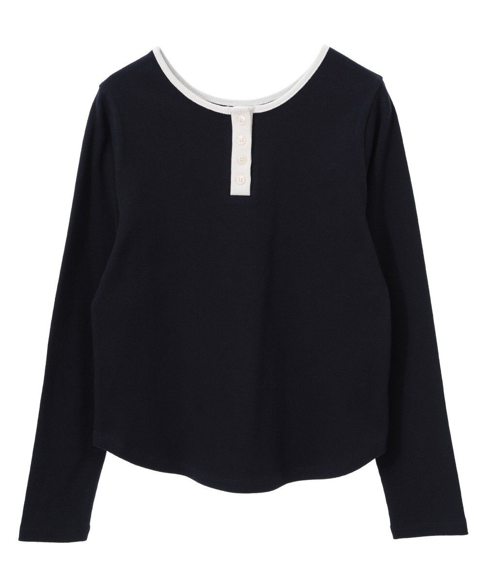 earth music&ecology ２ＷＡＹ釦リブプルオーバー 