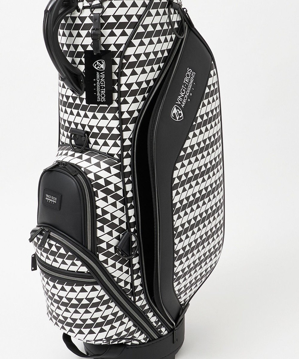 23区GOLF 【UNISEX】フラッグ総柄キャディバッグ　他と被らないデザイン 