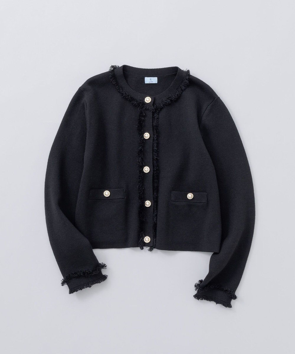 組曲 S ビジューボタンニットジャケット 
