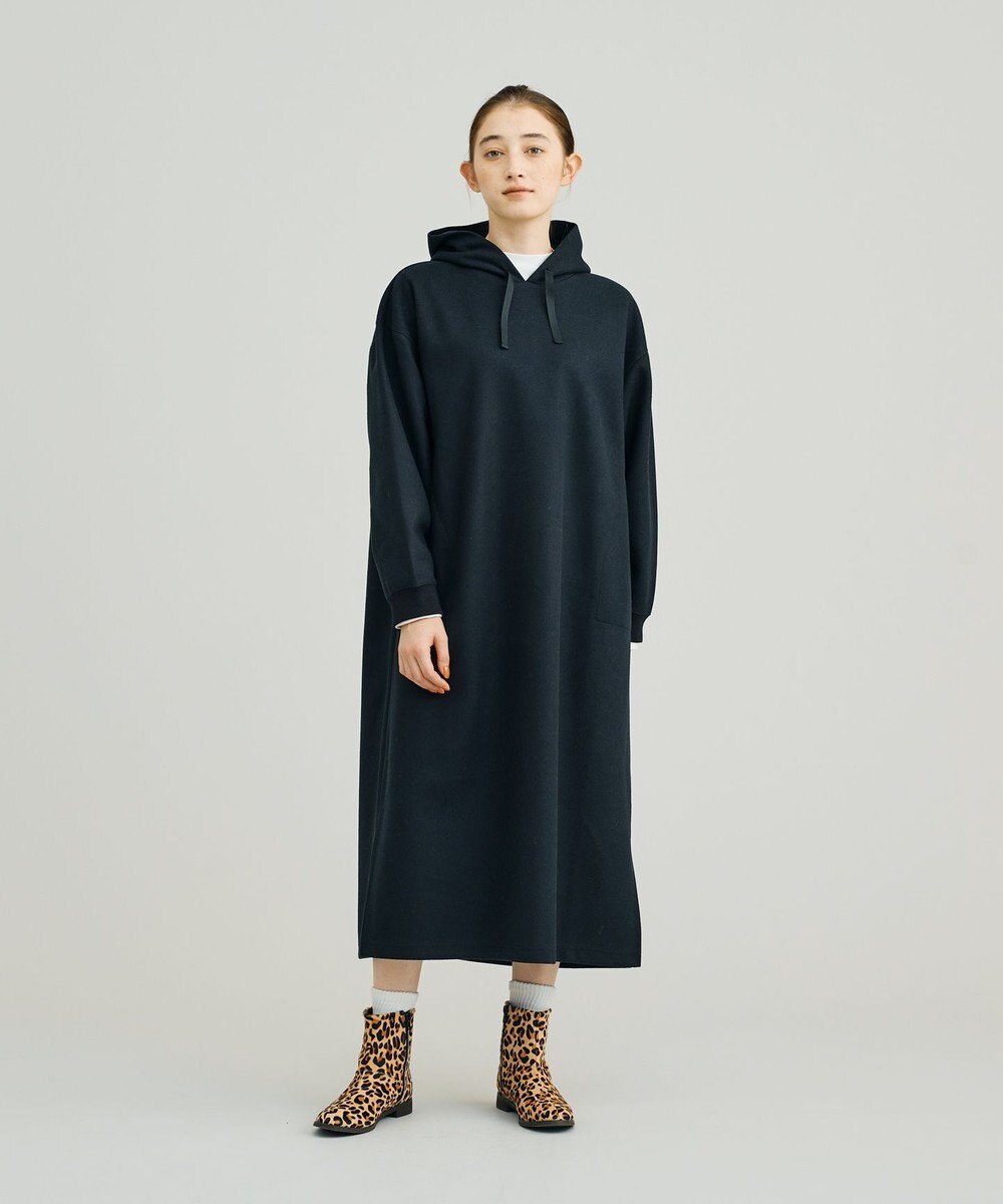 J.PRESS YORK STREET 【WOMEN】NEEDLE JERSEY フード付きワンピース 