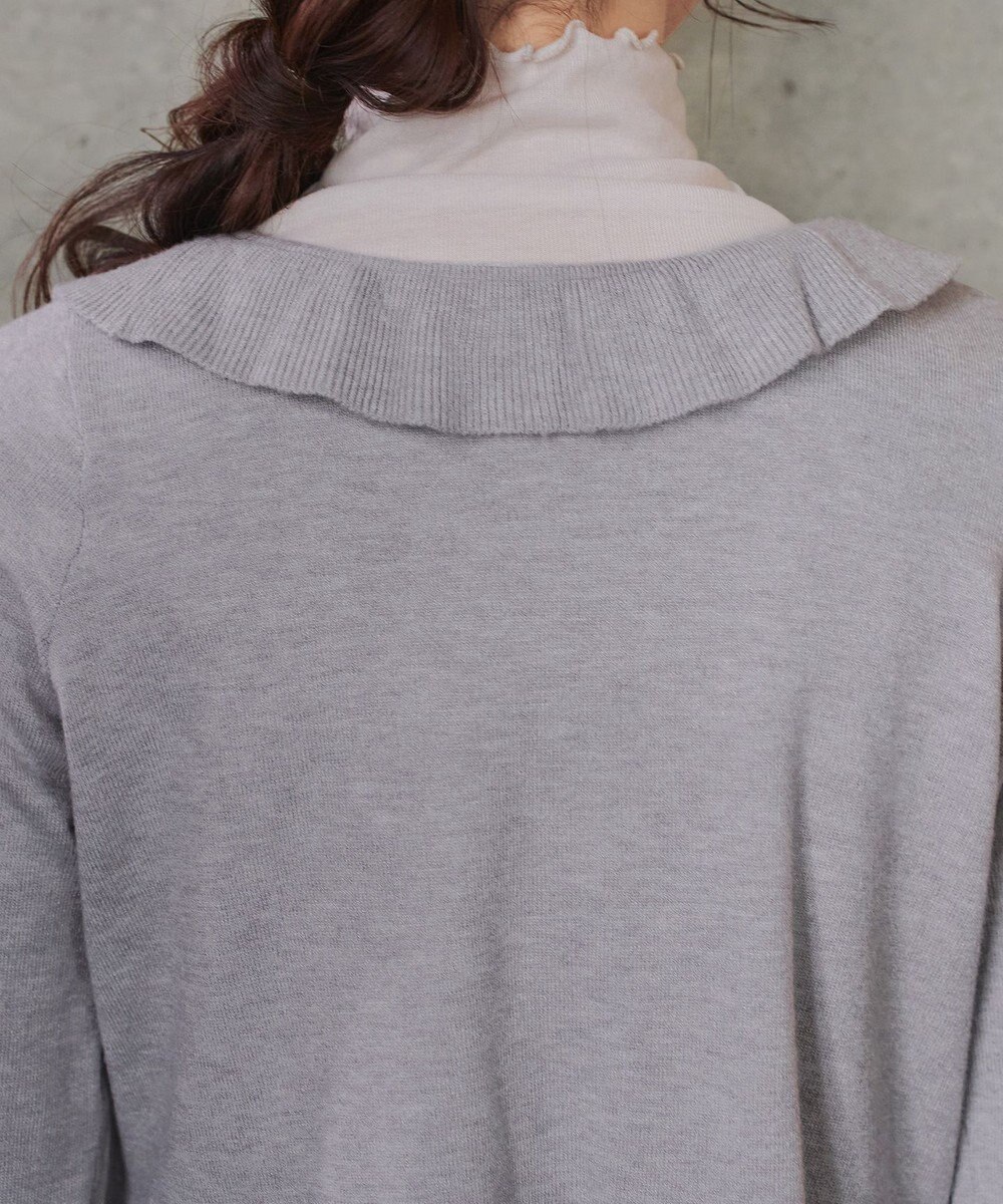 Tiaclasse フリルリボンカーディガン 