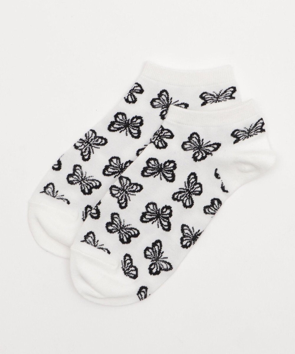 WEGO 総柄バタフライショートソックス 